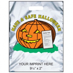 Trick or Treat Halloween Bags 11"x15" Reflective Silver (Custom)