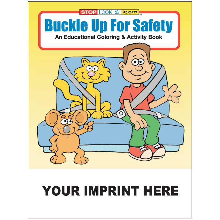 "Buckle Up For Safety" Coloring & Activity Books (Custom)