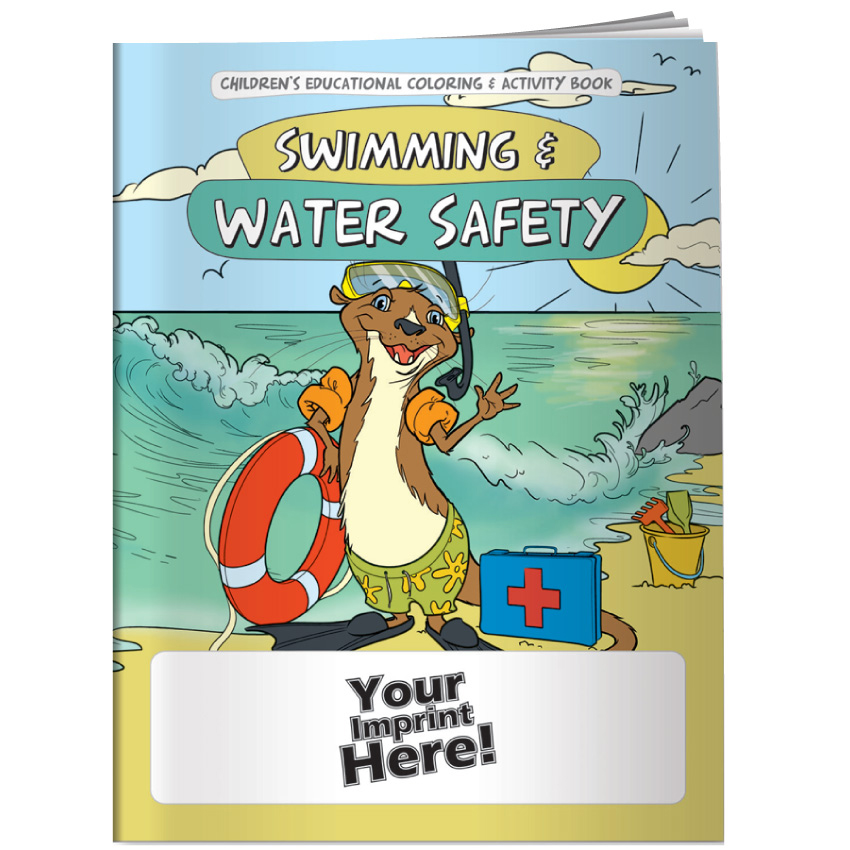 "Swimming & Water Safety" Coloring & Activity Books (Custom)