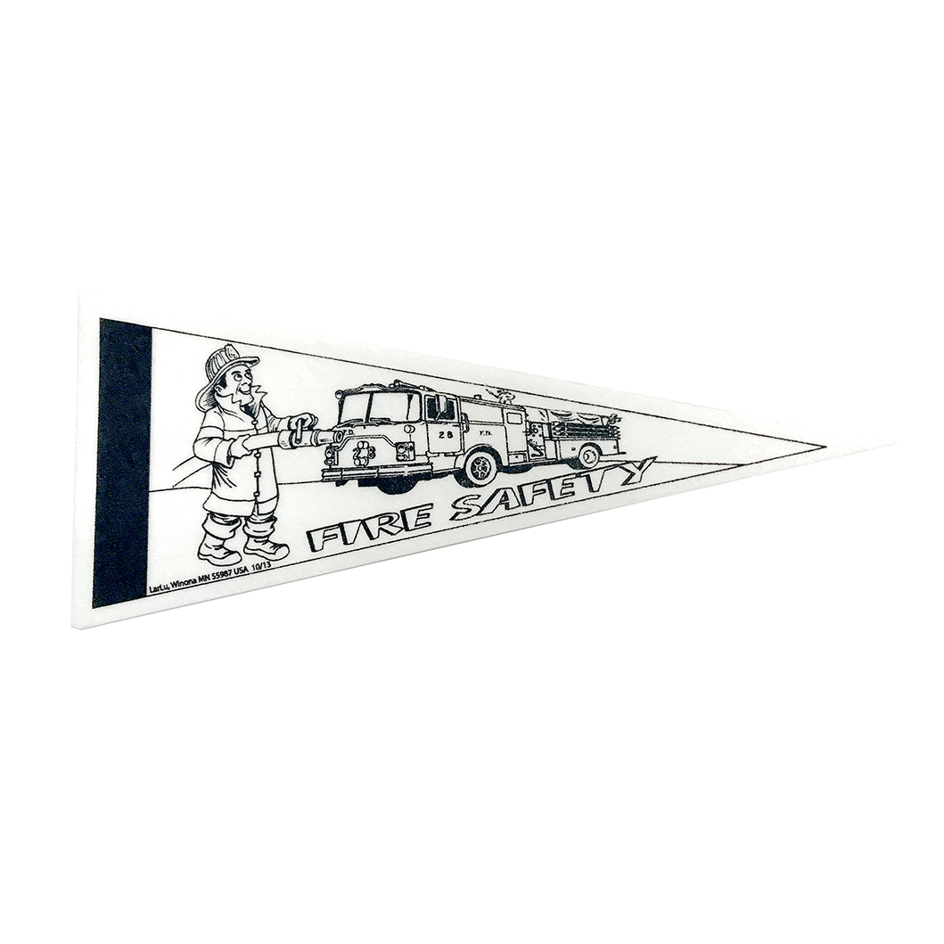 Color-Me "FIRE SAFETY" Pennants (Stock)