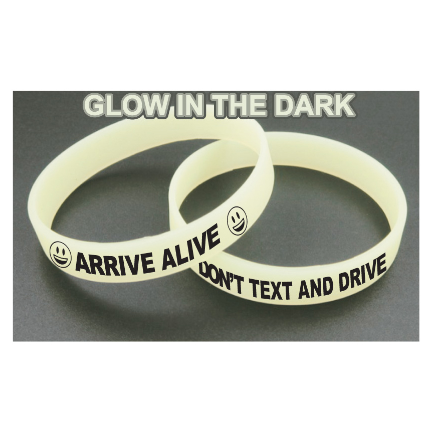 Awareness Bracelets - Glow In The Dark Yellow (Stock)