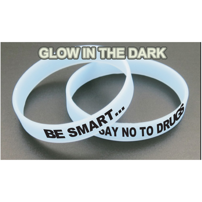 Awareness Bracelets - Glow In The Dark Blue (Stock)