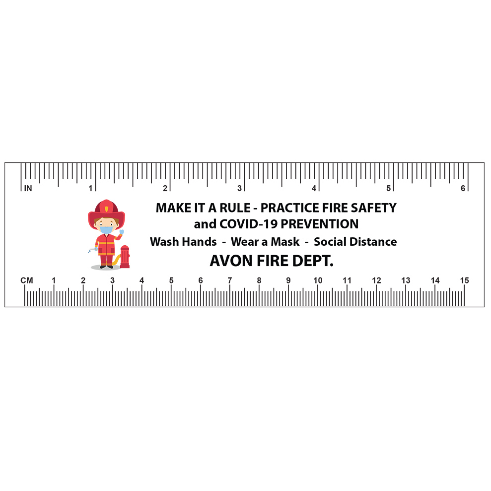 COVID Plastic Safety Ruler / Bookmark (Custom)