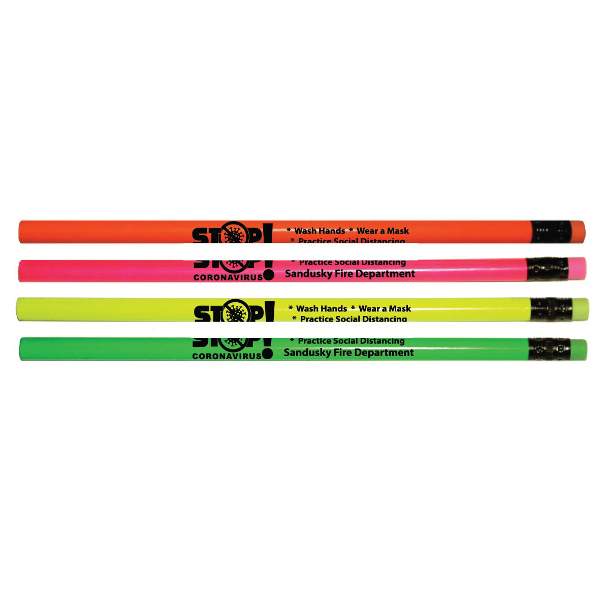 Neon Pencils - COVID Themed (Custom)