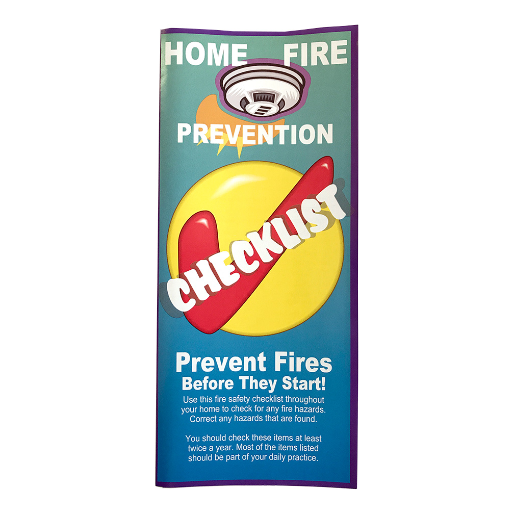 Home Fire Prevention Checklist Brochures (Stock)