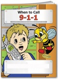 "When to Call 9-1-1" Coloring & Activity Books (Stock)