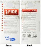 "Fire Safety" Waterproof Door Knob Hangers (Custom)
