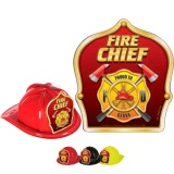 DELUXE Fire Hats - Fire Chief Design (Stock)