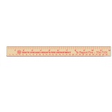 12" Economy Natural Wood Rulers (Custom)