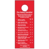 "Fire Safety Checklist" Door Knob Hangers (Custom)
