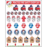 Fire Safety Mini-Sticker Sheet (Stock)