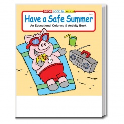 "Have a Safe Summer" Coloring Books (Stock)