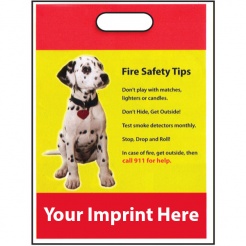 "Fire Safety Tips" 12"x16" Litter Bags (Custom)