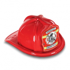 DELUXE Plastic Fire Hats - Firefighter Silver Maltese Design (Custom)