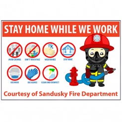 COVID-19 Stay Home Magnet 4"x6" (Custom)