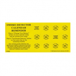 Smoke Detector Calendar Reminder Stickers (Stock)