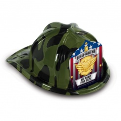 DELUXE Fun Fire Hats - Camouflage Jr. Firefighter (Custom)